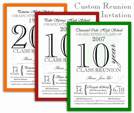 10 Year Reunion Invitation Unique Custom Class Reunion Invitation with by Shameronstudios On