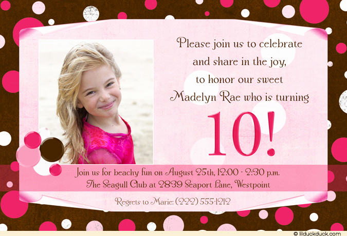 10th Birthday Invitation Wording Unique 10th Birthday Party Invitation Wording
