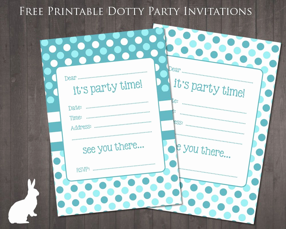 11th Birthday Invitation Wording Elegant Two Free Blue Spotty Party Invitations for My Daughter S