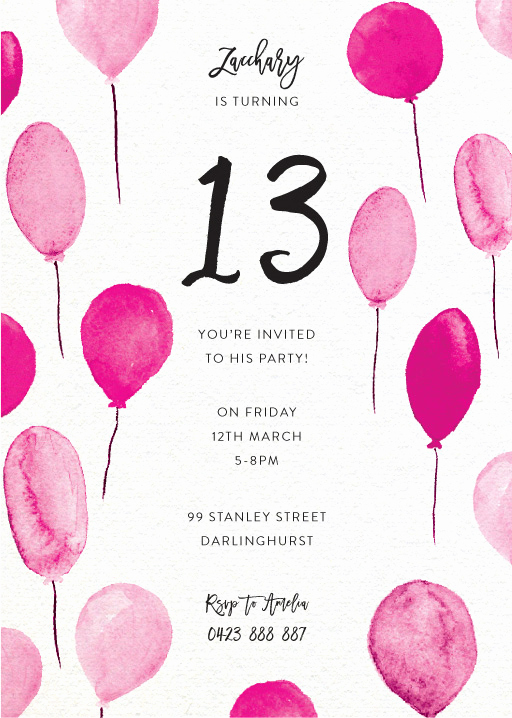 13th Birthday Invitation Wording Luxury 13th Birthday Invitations Designs by Creatives