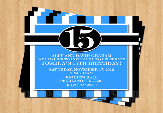 13th Birthday Party Invitation Wording Luxury 13th 15th 16th Birthday Boy or Any Age Adult Birthday Party