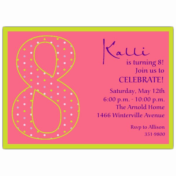 13th Birthday Party Invitation Wording Luxury 13th Birthday Girl Dots Invitations