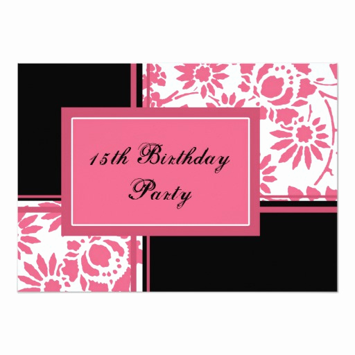 15th Birthday Invitation Wording Inspirational Floral 15th Birthday Party Invitations