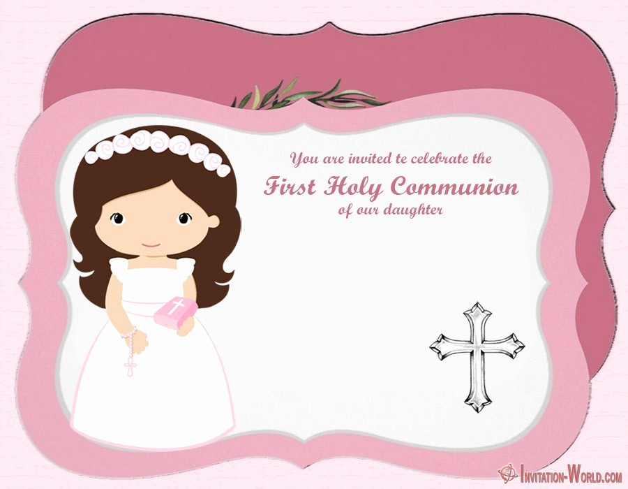1st Communion Invitation Templates Inspirational First Munion Invitation Cards