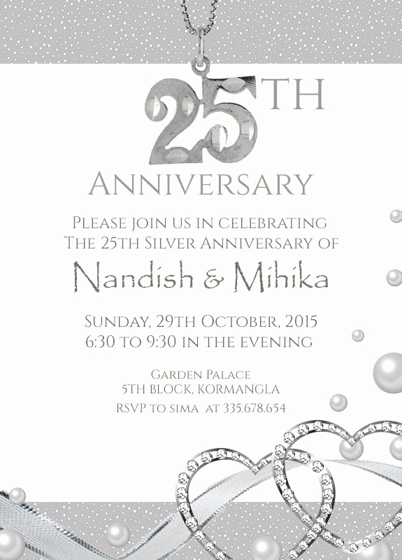 25th Anniversary Invitation Wording Beautiful 22 Best 25th Silver Wedding Anniversary Invitation