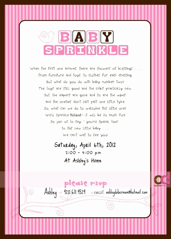 2nd Baby Shower Invitation Wording Beautiful 17 Best Images About for My Friend S Baby Sprinkle On