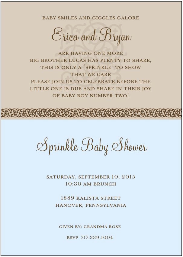 2nd Baby Shower Invitation Wording Elegant 95 Best Images About Sprinkle Shower On Pinterest
