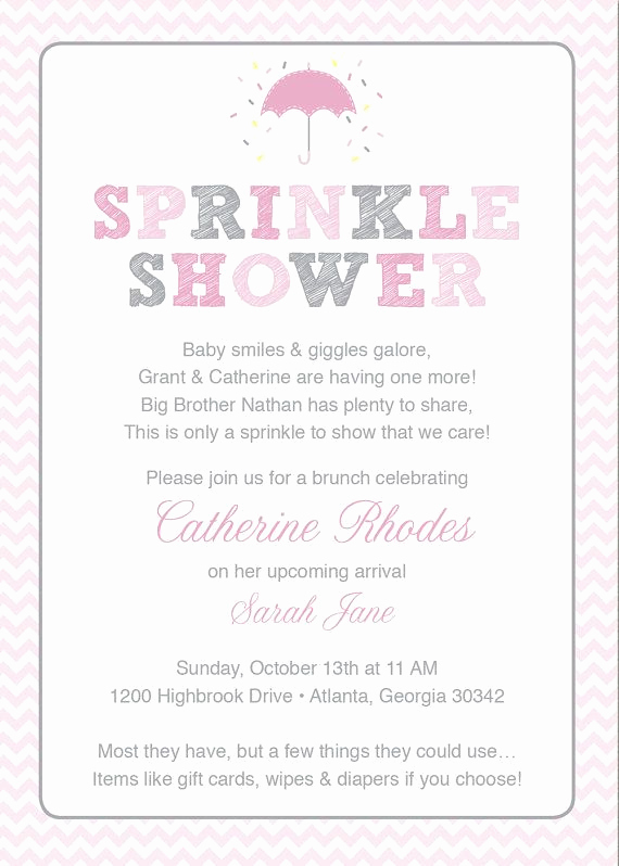 2nd Baby Shower Invitation Wording Fresh 1000 Ideas About Baby Sprinkle Invitations On Pinterest