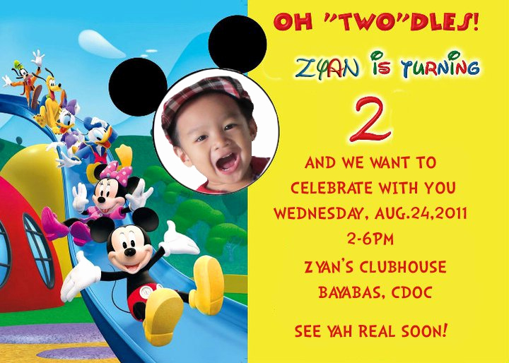 2nd Birthday Invitation Wording Beautiful Mickey Mouse Birthday Invitations