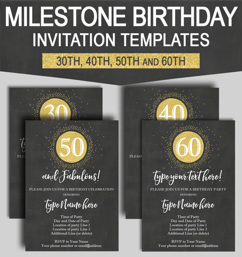 30th Birthday Invitation Templates Best Of Milestone Birthday Invitation Templates