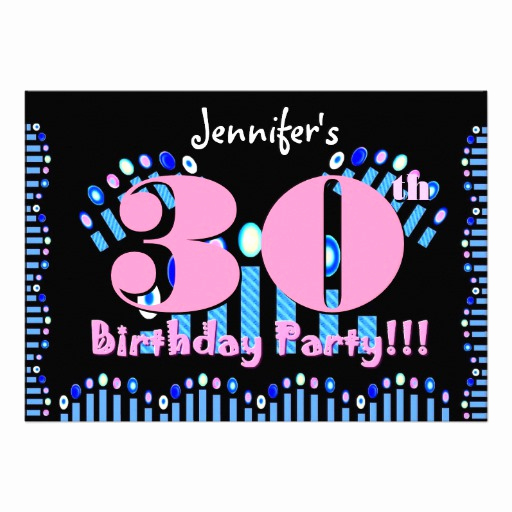 30th Birthday Invitation Templates Lovely 30th Birthday Party Invitation Template 5&quot; X 7&quot; Invitation