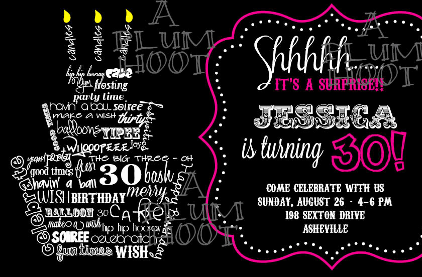30th Birthday Invitation Templates Unique 30th Birthday Invitation Surprise Party Can Be Customized