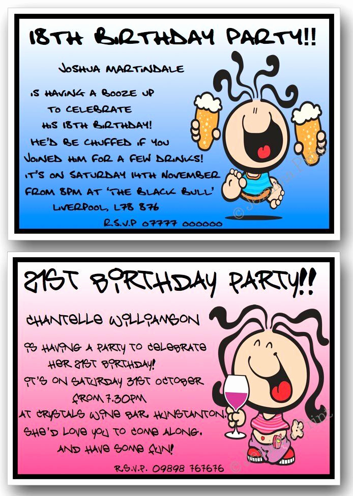 30th Birthday Invitation Wording Funny Inspirational Personalised 18th 21st 30th 40th 50th 60th Funny Birthday