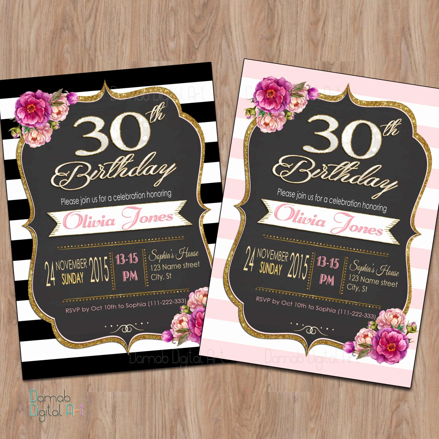 30th Birthday Party Invitation Wording New 20 Interesting 30th Birthday Invitations themes – Wording