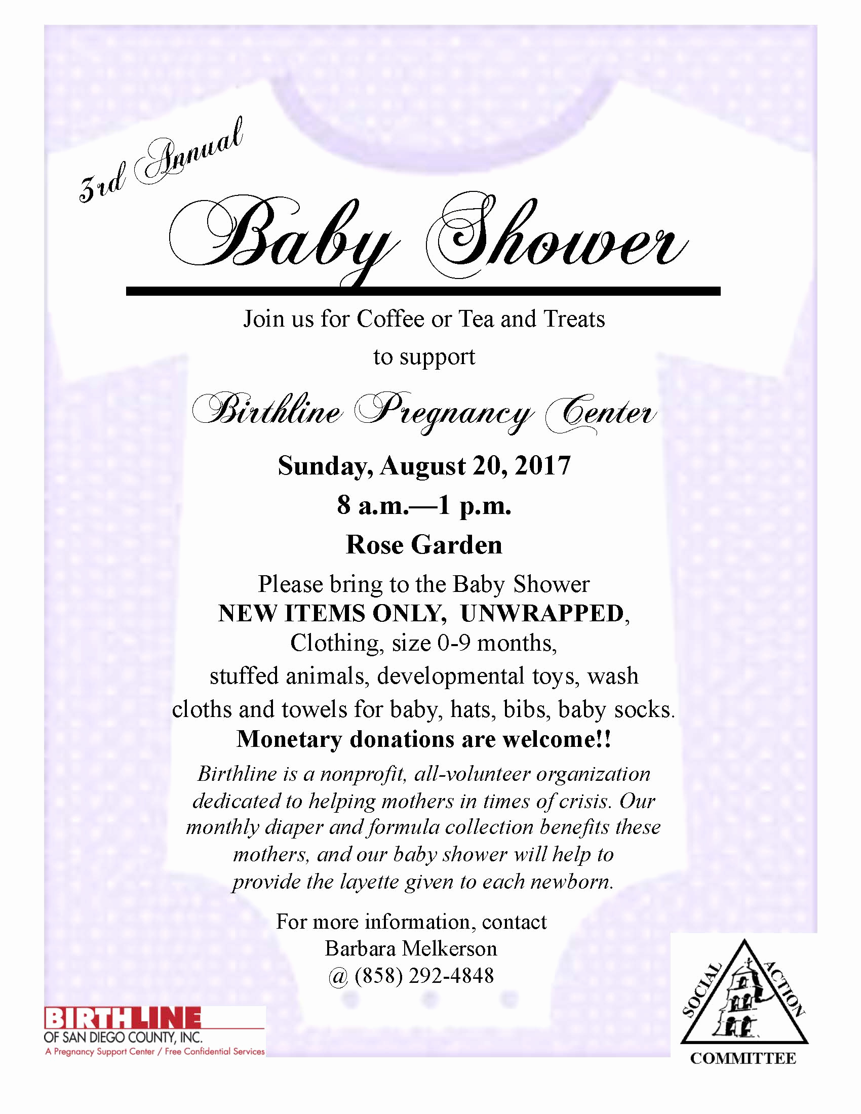 3rd Baby Shower Invitation Wording Luxury 3rd Annual Baby Shower Mission Basilica San Diego De Alcalá