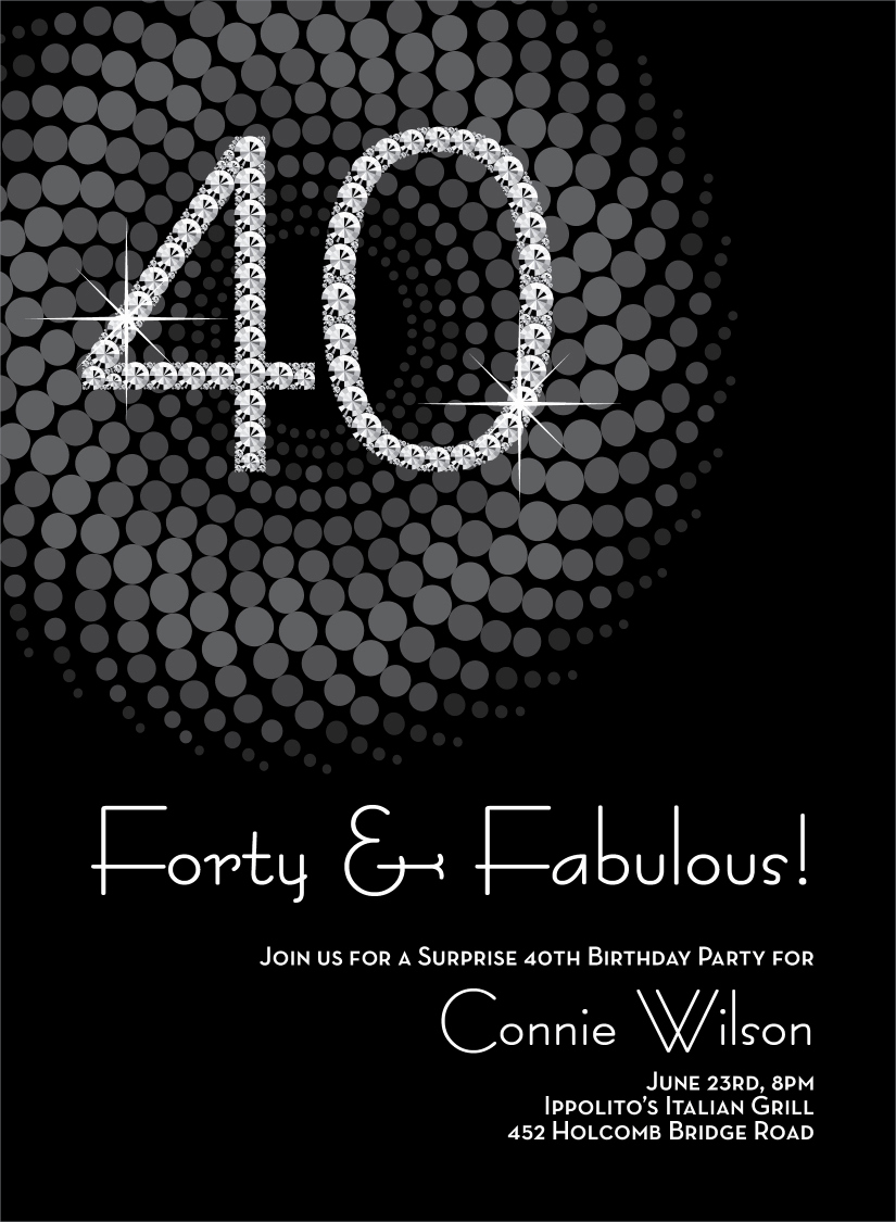40th Birthday Invitation Ideas Elegant 8 40th Birthday Invitations Ideas and themes – Sample