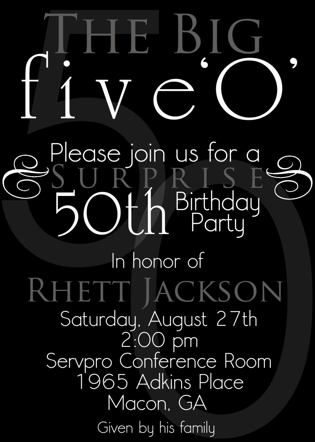 50th Anniversary Invitation Template Elegant Nice the 50th Birthday Invitation Template Free Templates