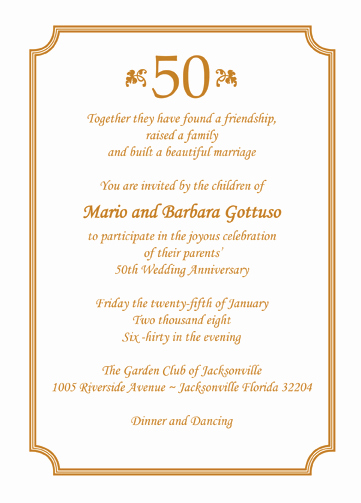 50th Anniversary Invitation Templates New 25 Personalized 50th Wedding Anniversary Party Invitations