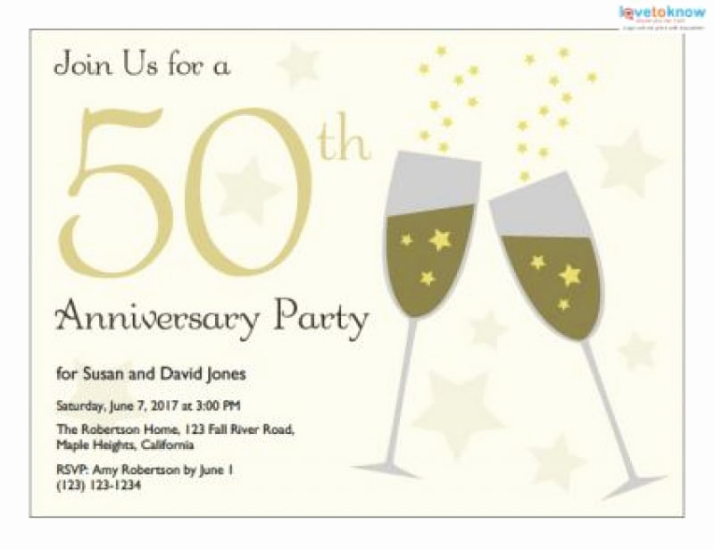 50th Anniversary Invitation Templates Unique 50th Wedding Anniversary Invitation Templates Free