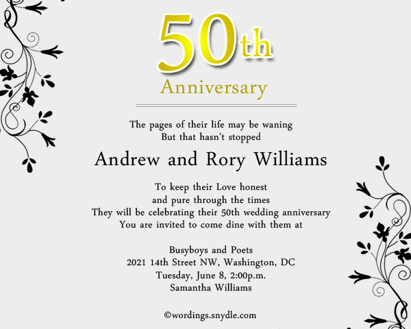 50th Anniversary Invitation Wording Luxury Funny Wording for 50th Wedding Anniversary Invitations