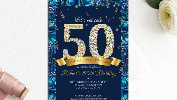 50th Birthday Invitation Template Awesome 50th Birthday Invitation Templates 21 Free &amp; Premium