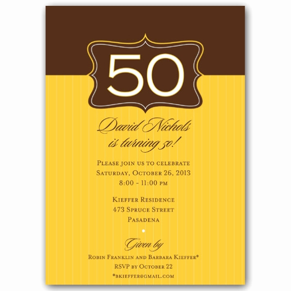 50th Birthday Invitation Wording Lovely Emblem Gold 50th Birthday Invitations