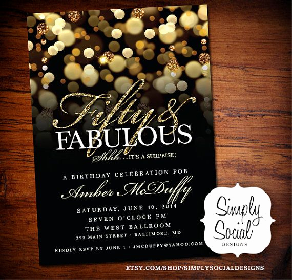 50th Birthday Party Invitation Ideas Awesome Surprise 50th Birthday Party Invitation by