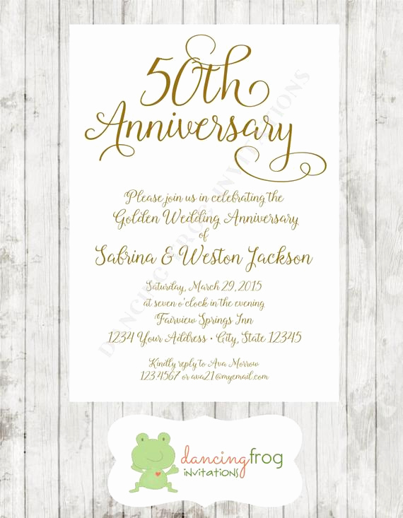 50th Wedding Anniversary Invitation Fresh 50th Wedding Anniversary Invitation Printed Anniversary