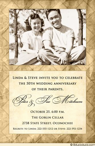 50th Wedding Anniversary Invitation Ideas Awesome 27 Best Anniversary Invitations Images On Pinterest