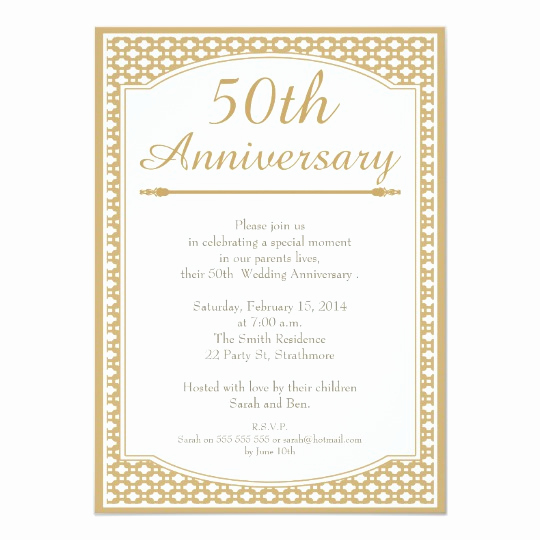 50th Wedding Anniversary Invitation Ideas Elegant 50th Wedding Anniversary Invitation