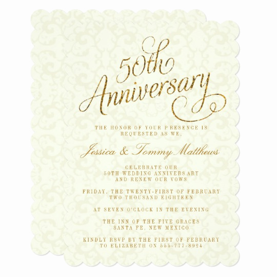 50th Wedding Anniversary Invitation Luxury 50th Golden Wedding Anniversary Invitations