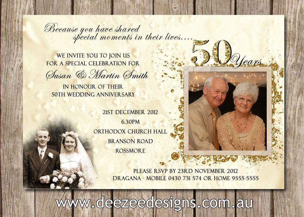 50th Wedding Anniversary Invitation Wording Elegant Personalised 50th Wedding Anniversary Invitations
