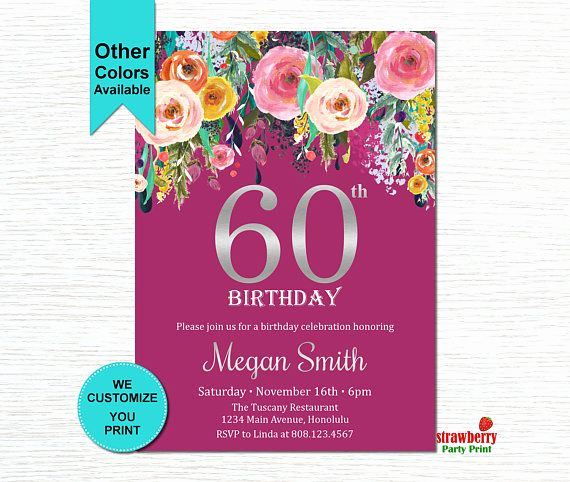 60 Birthday Invitation Ideas Awesome 17 Best Ideas About 60th Birthday Party On Pinterest