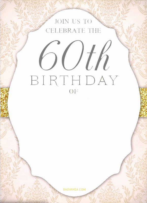 60 Birthday Invitation Ideas Elegant Free Printable 60th Birthday Invitation Templates