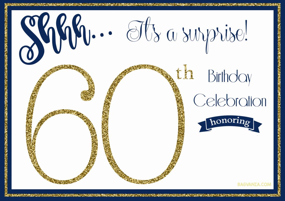 60th Birthday Invitation Template Beautiful Free Printable 60th Birthday Invitation Templates