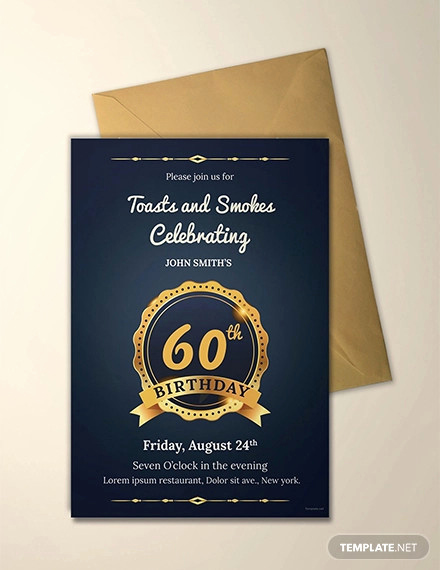 60th Birthday Invitation Template Lovely 26 60th Birthday Invitation Templates – Psd Ai
