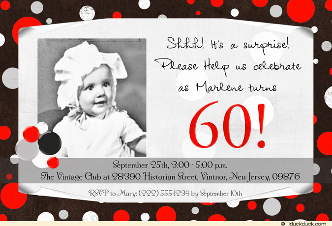 60th Birthday Party Invitation Wording Unique Surprise 60th Birthday Party Invitations Wording