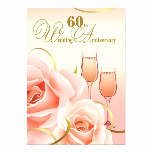 60th Wedding Anniversary Invitation Wording Awesome 60th Wedding Anniversary Party Invitations 5&quot; X 7