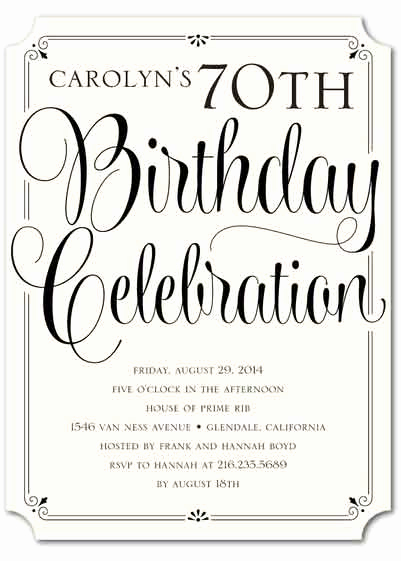 70th Birthday Party Invitation Wording Awesome the Best 70th Birthday Invitations—by A Professional Party