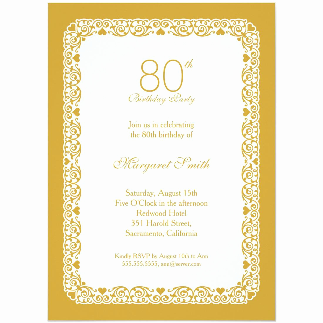 80th Birthday Invitation Wording New 15 Sample 80th Birthday Invitations Templates Ideas