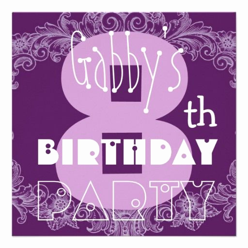 8th Birthday Invitation Wording Elegant 24 Best Images About 8th Birthday Party Invitations On