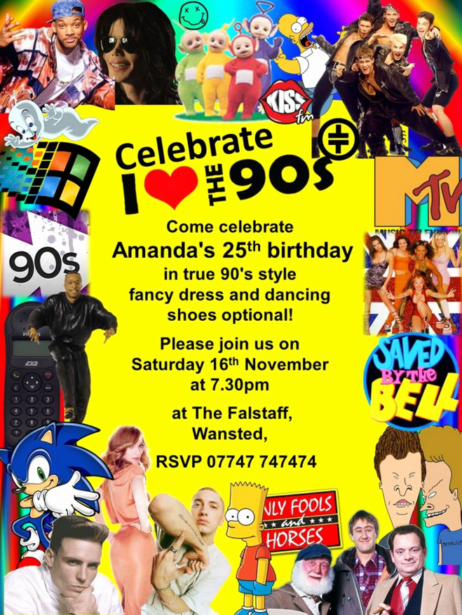 90s Party Invitation Wording Fresh 90s themed Party Best Ideas