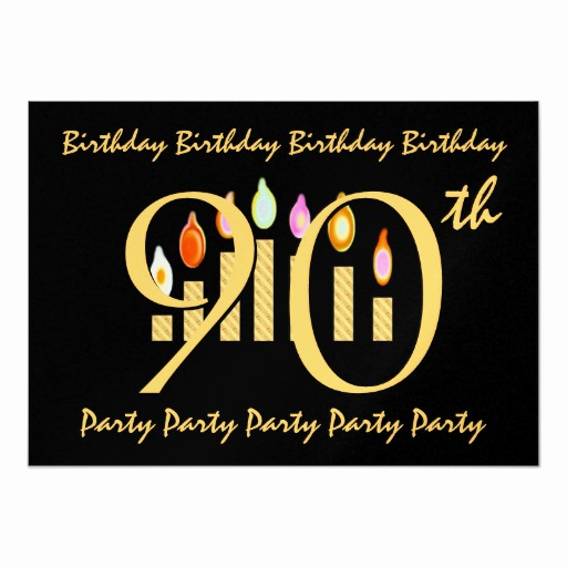 90th Birthday Invitation Templates Beautiful 90th Birthday Party Invitation Template