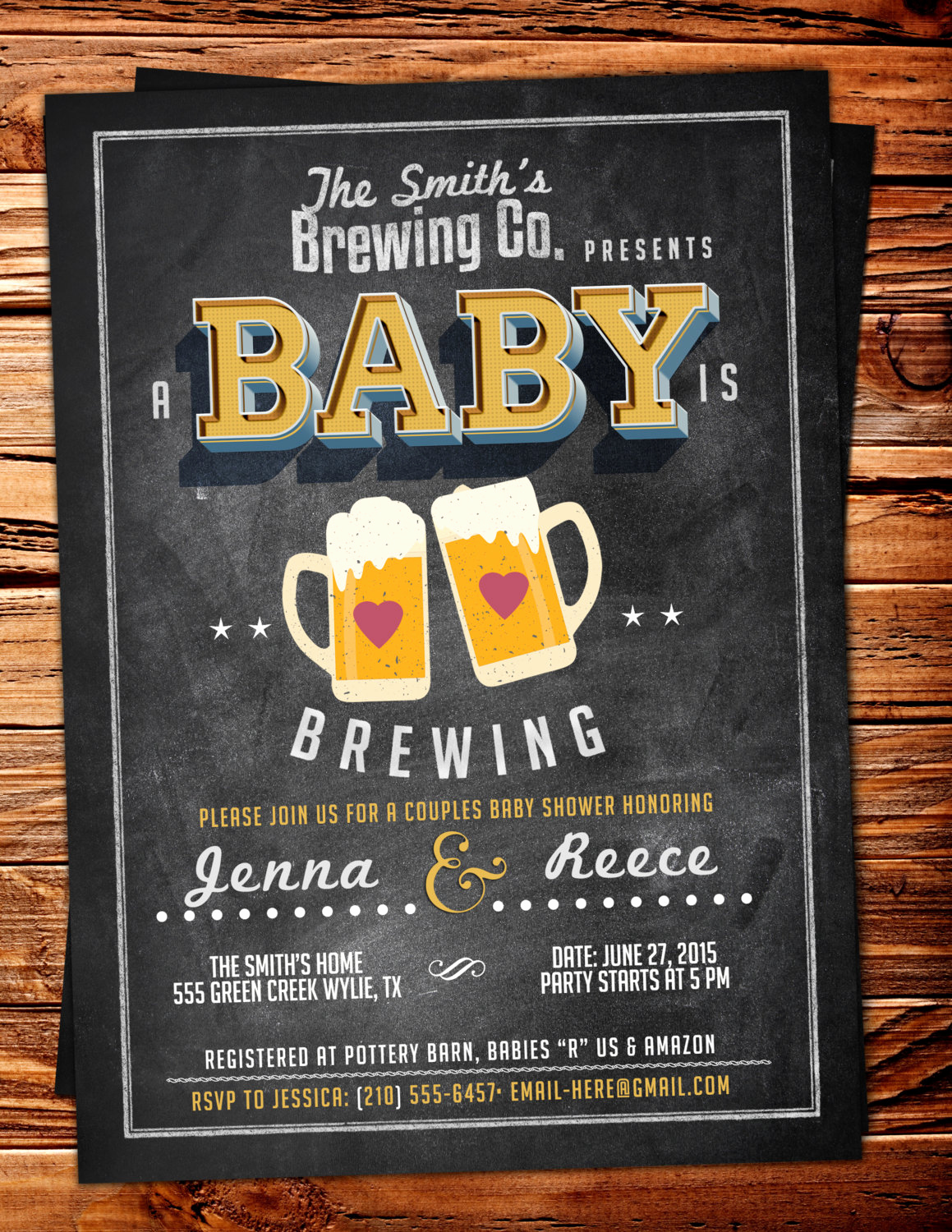 A Baby is Brewing Invitation Elegant Baby is Brewing Coed Baby Shower Invitation Beer Baby Shower