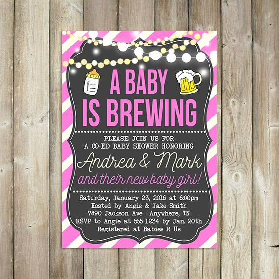 A Baby is Brewing Invitation Fresh A Baby is Brewing Baby Shower Invitation Co Ed Baby Shower