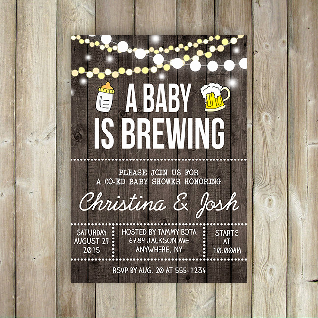 A Baby is Brewing Invitation Fresh A Baby is Brewing Baby Shower Invitation Co Ed Baby Shower