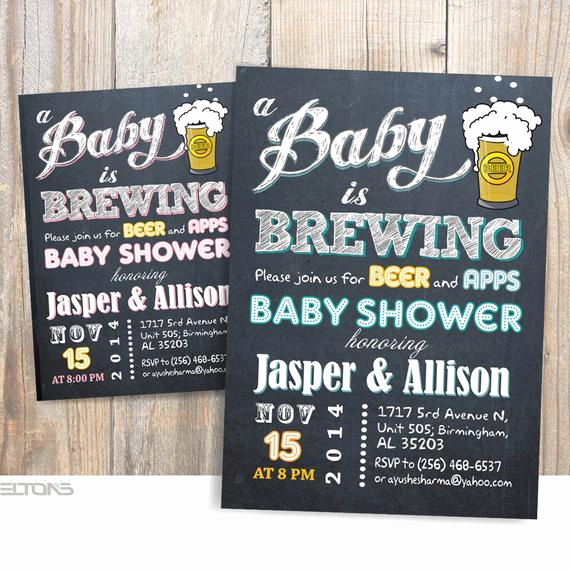 A Baby is Brewing Invitation Inspirational Baby is Brewing Baby Shower Babyq Party Invitation Beer