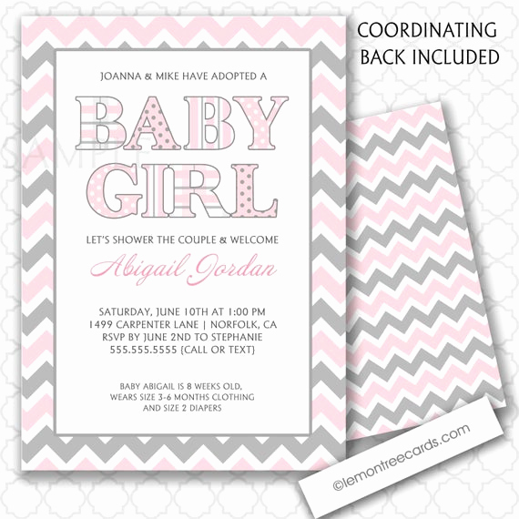 Adopted Baby Shower Invitation Wording Fresh Items Similar to Adoption Girl Baby Shower Invitation