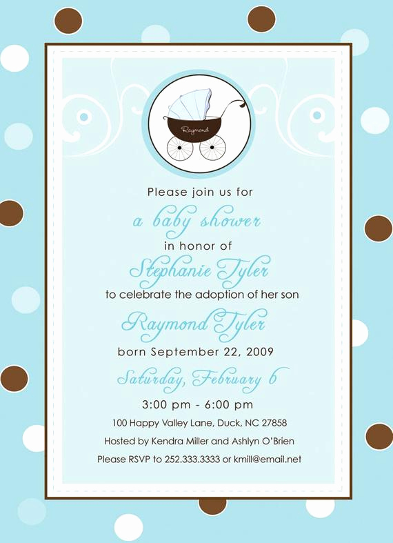 Adopted Baby Shower Invitation Wording Inspirational Blue and Brown Baby Shower Adoption Shower Invitation