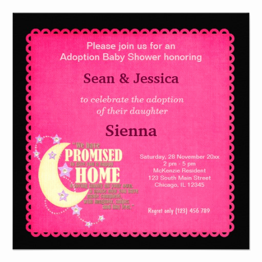 Adopted Baby Shower Invitation Wording Luxury Adoption Baby Shower Girl 5 25&quot; Square Invitation Card